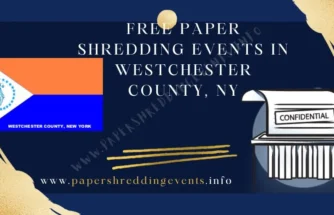 Free Paper Shredding Events in Westchester County NY